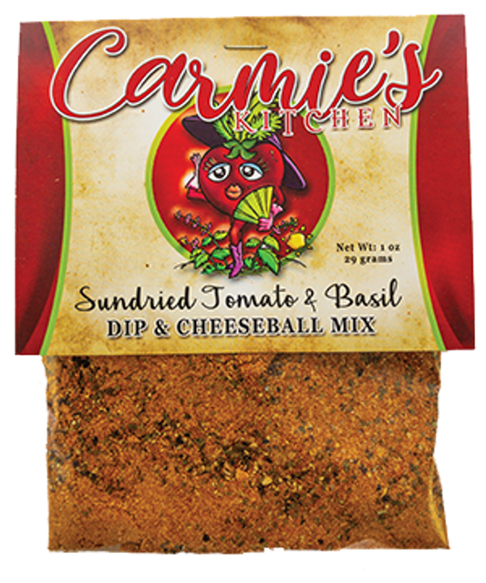 Sundried Tomato & Basil Dip & Cheeseball Mix | Carmie's Kitchen