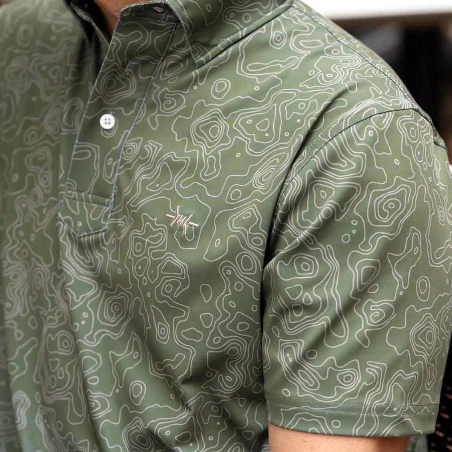 Big Bend Topo Polo in Agave | Texas Standard