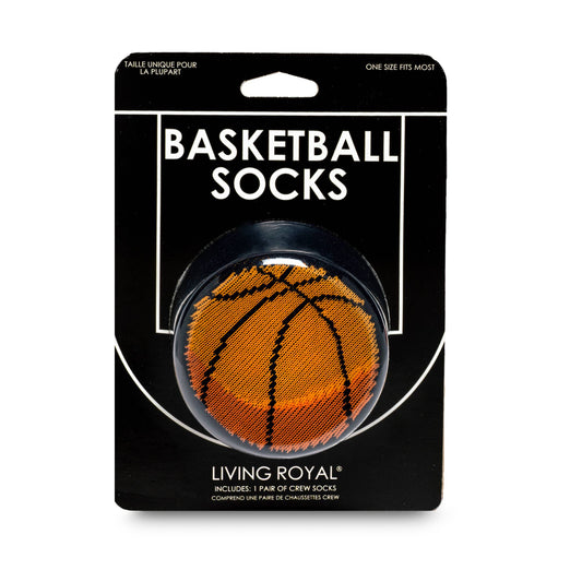 3D Packaged Crew Socks - Basketball - Black | Living Royal