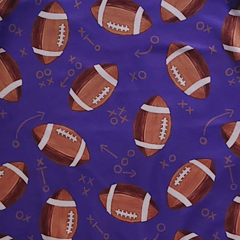 Purple Football Boy Romper