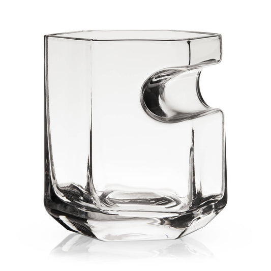 Raye™ Crystal Glass w/Builtin Cigar Holder | Viski