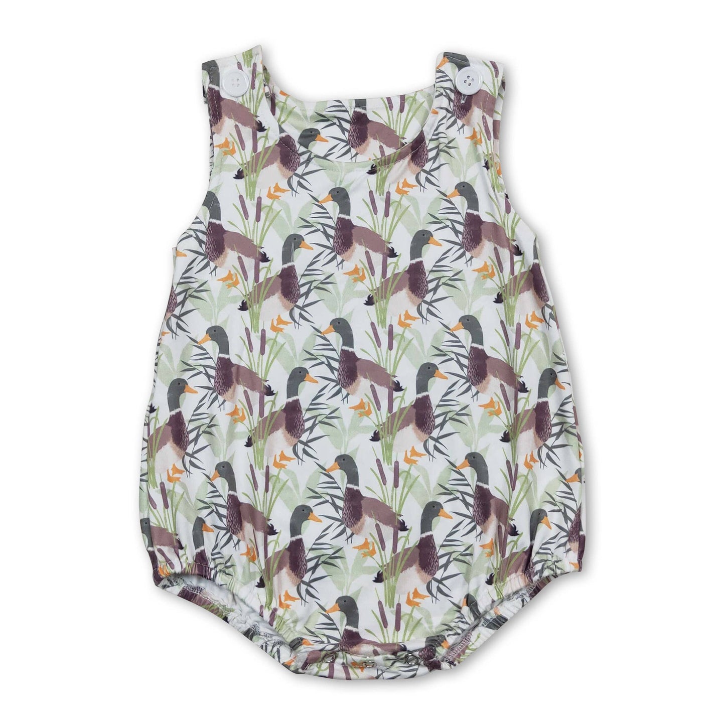 Youth Sleeveless Duck Print Romper