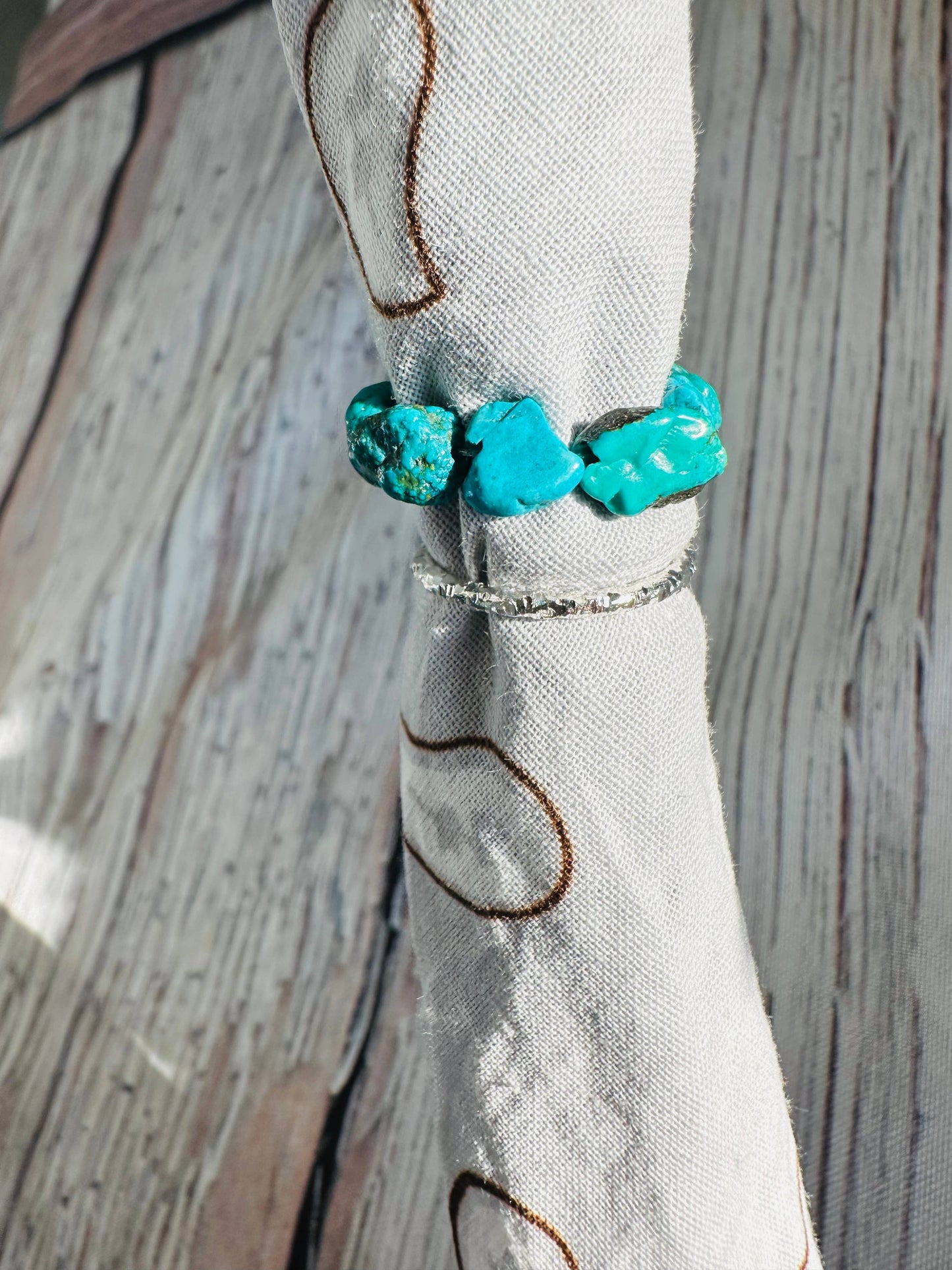 Chunky Turquoise Bandana Stretch Charm 