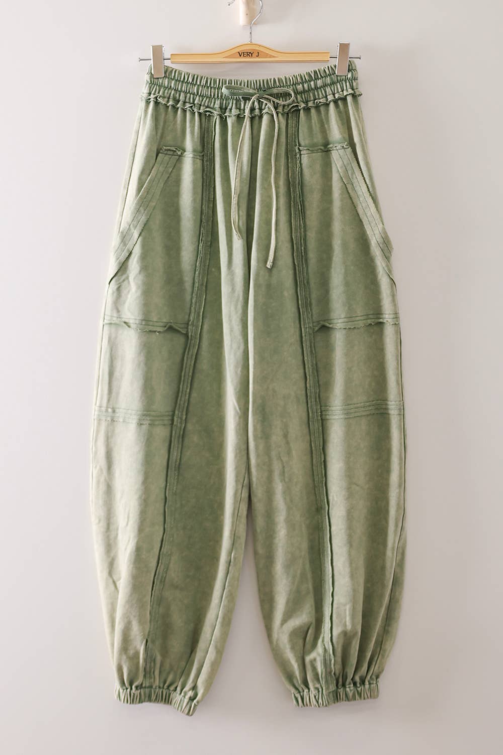 Vintage Wash Sage Joggers