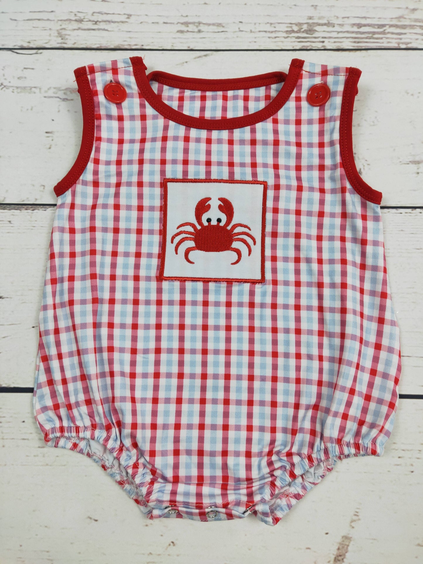 sassy kids palace - Crab Appliqué Baby Boys Summer Bubble