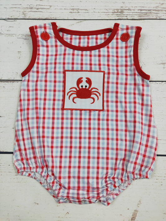 sassy kids palace - Crab Appliqué Baby Boys Summer Bubble