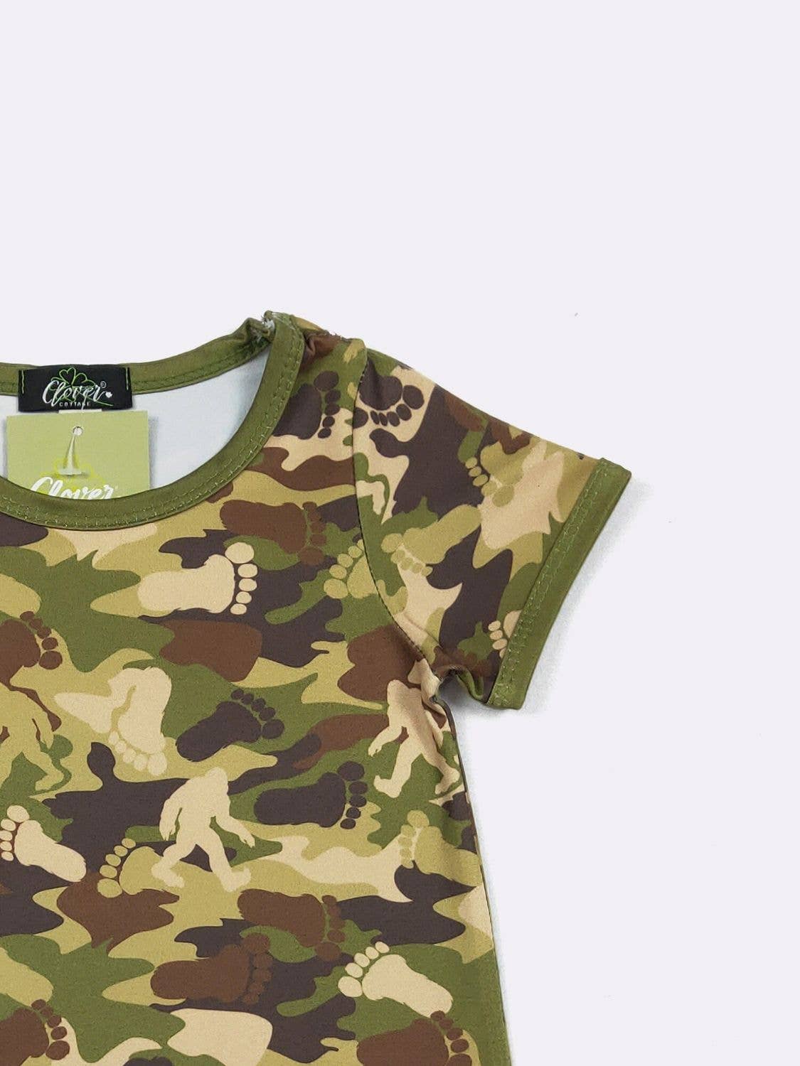 Bigfoot Camo Boy Romper | Clover Cottage