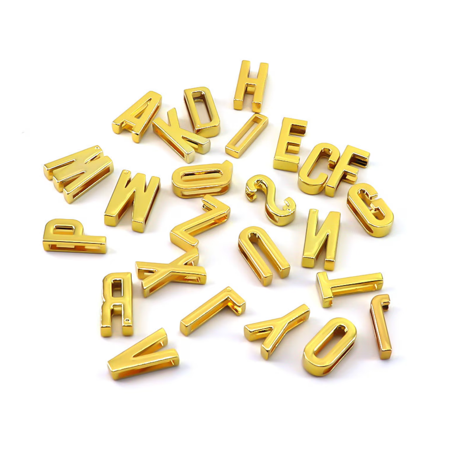 Gold Large Letter Bandana Slides