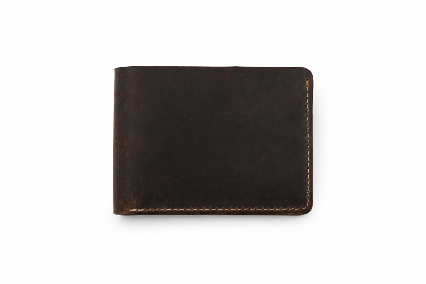 American Leather Goods - Men’s Full-Grain Crazy Leather Bifold Wallet Premium Leather