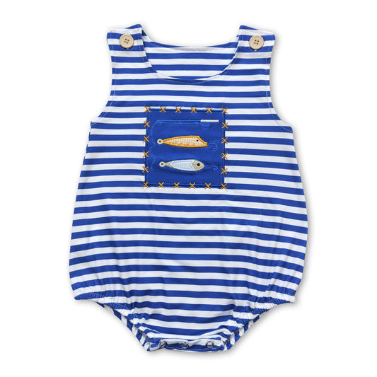 Youth Stripe Fishing Romper
