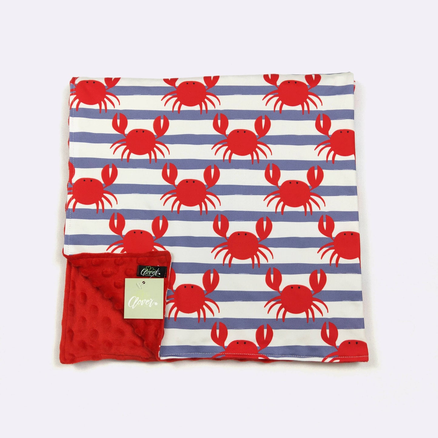 Blue Stripe Crab Blanket | Clover Cottage
