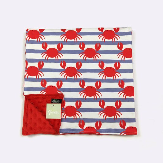 Blue Stripe Crab Blanket | Clover Cottage
