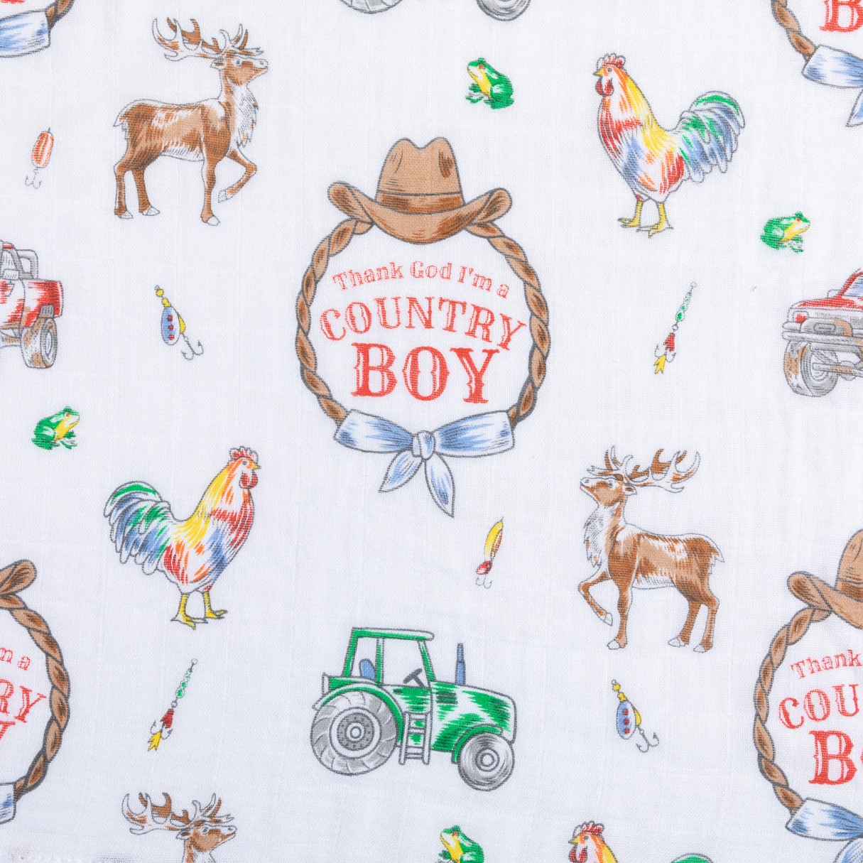 Country Boy 2 in 1 Burp Cloth and Bib Combo | Little Hometown