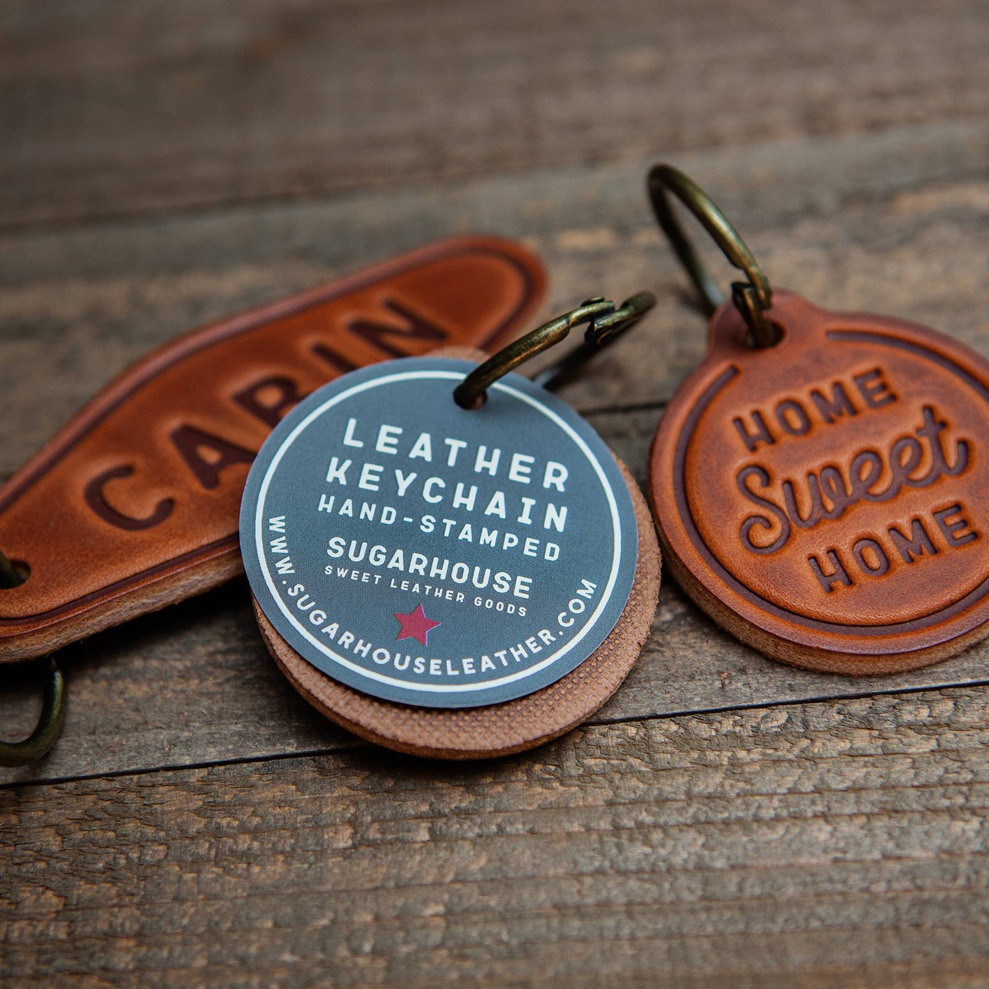 Hell On Wheels Leather Keychain Motel Style