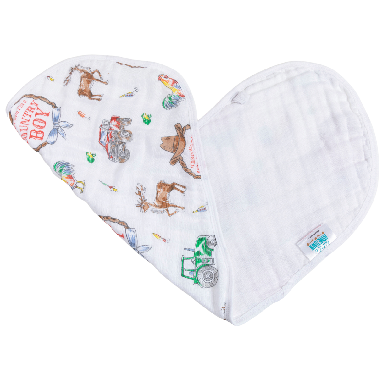 Country Boy 2 in 1 Burp Cloth and Bib Combo | Little Hometown