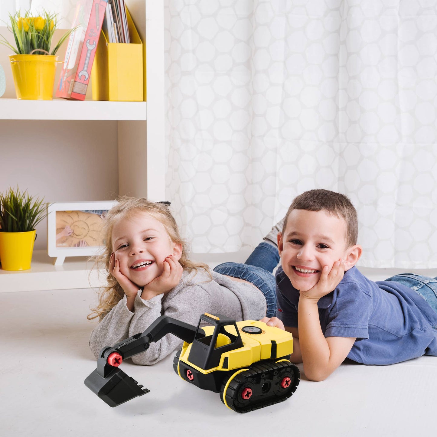 Red Toolbox Stanley Jr. Take Apart XL Excavator Kit