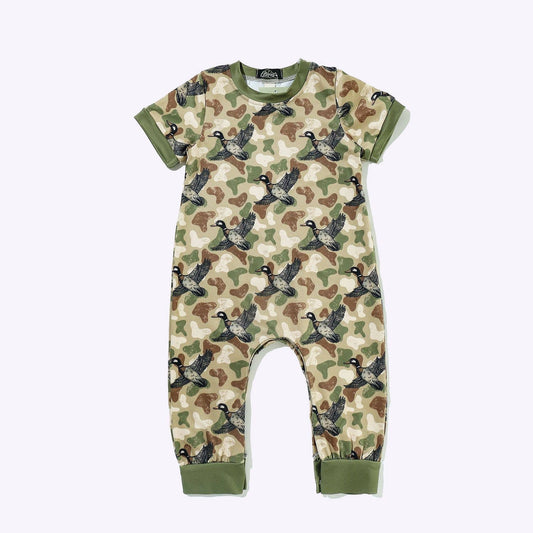 Camo Duck Boy Romper