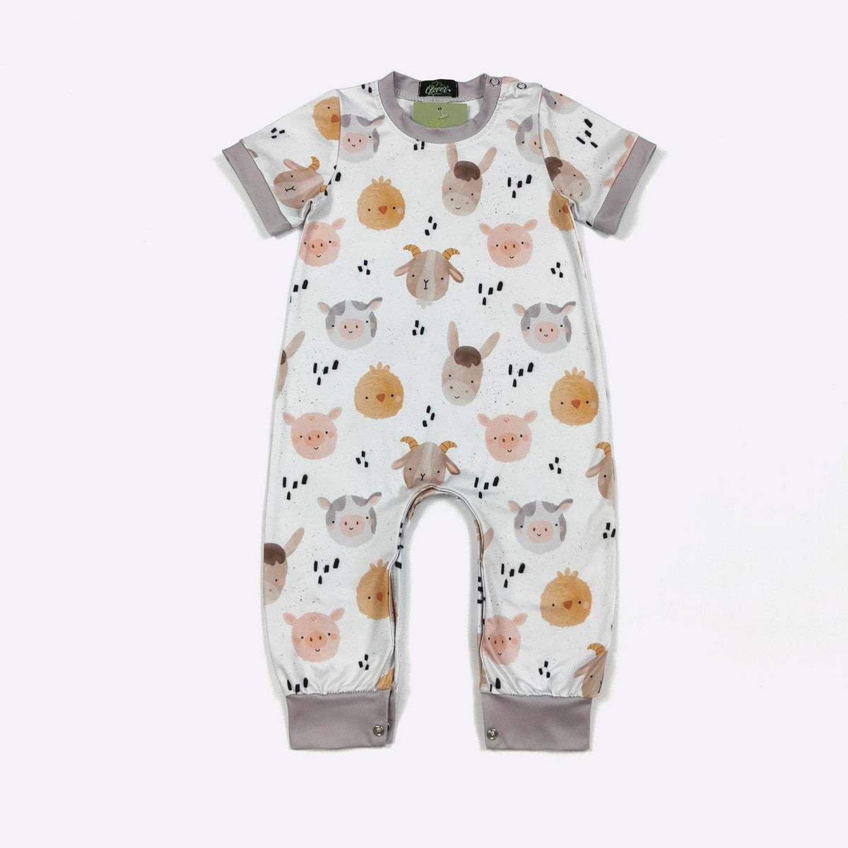 Chicks N Piglets Boy Romper | Clover Cottage