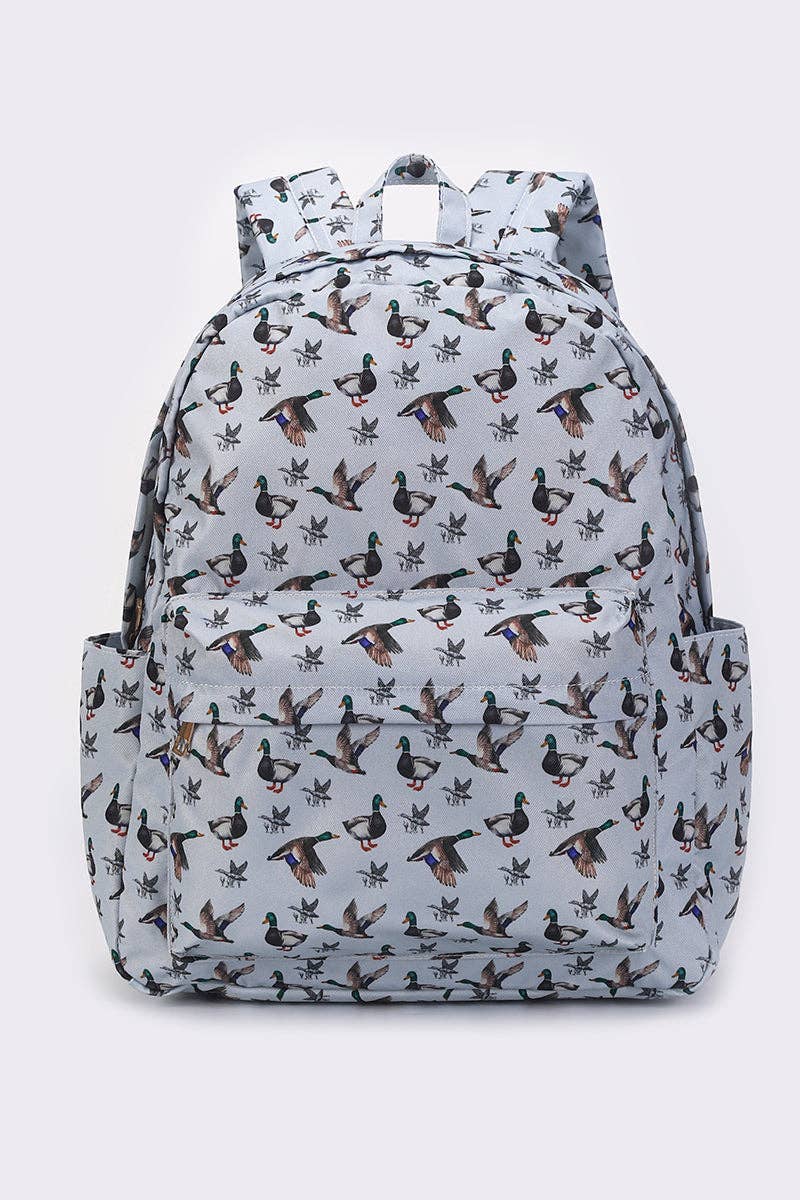 Boys Duck Printed Canvas Backpack | SK