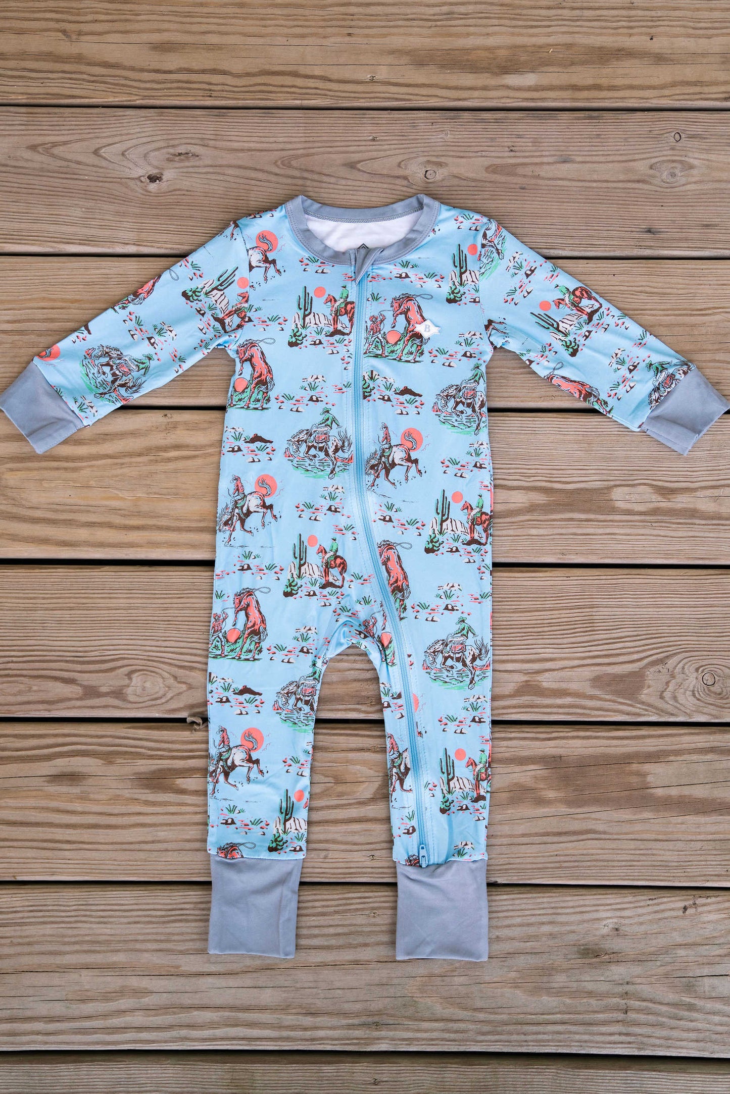 Baby Zip Up Cowboy Up | Burlebo