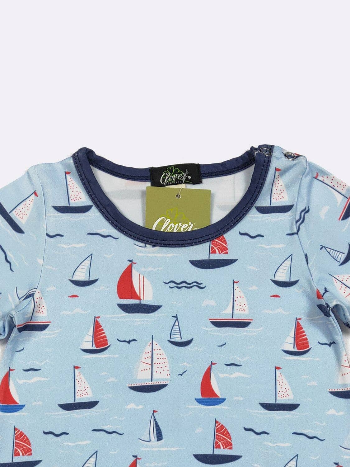 Sail Away Boy Romper | Clover Cottage