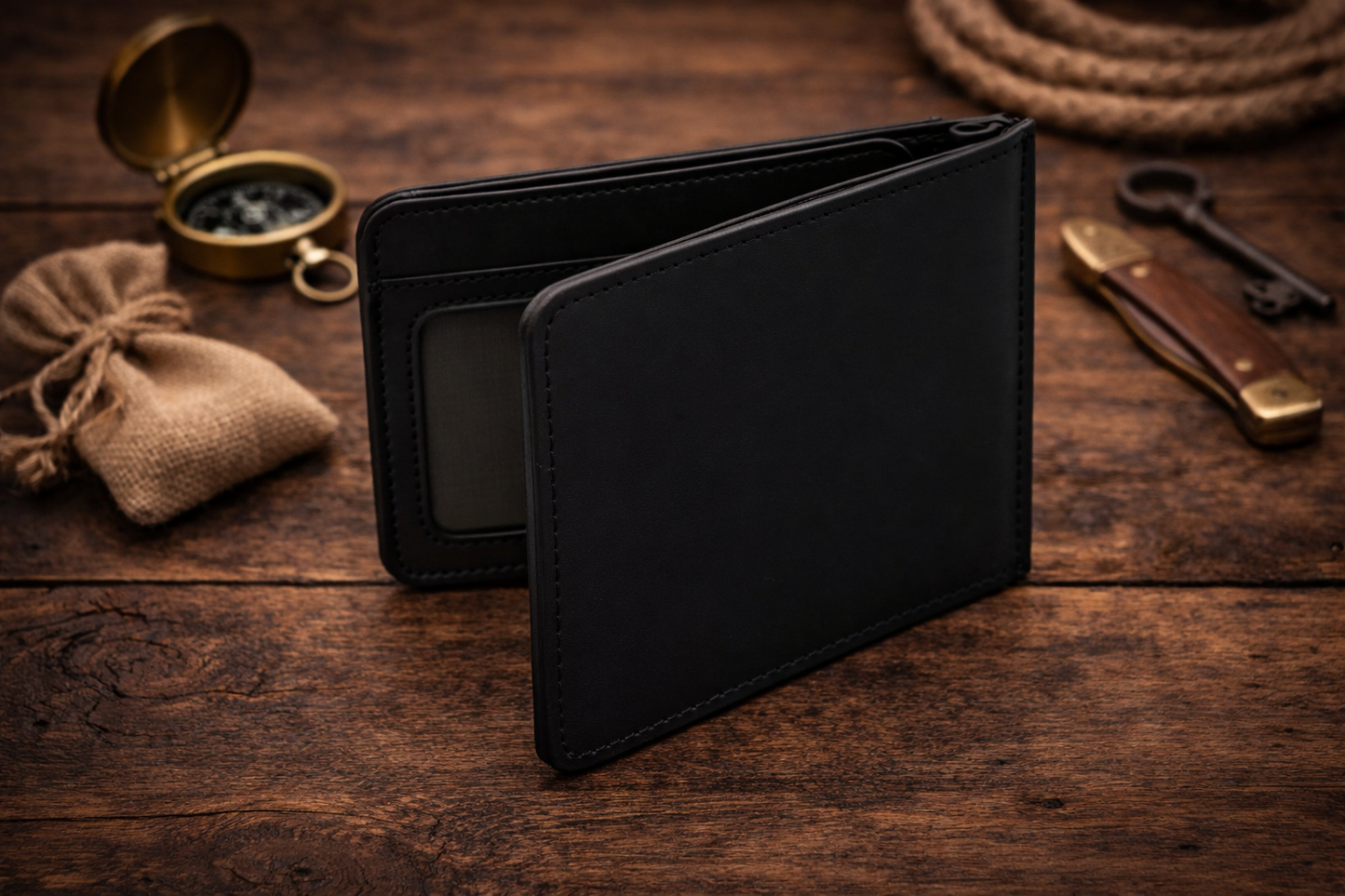 American Leather Goods - Leather Money Clip Wallet for Men, Bill Clip, Slim Wallet