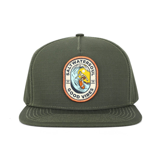 Surf Vibes Green Snapback Hat |Salt Water Soul