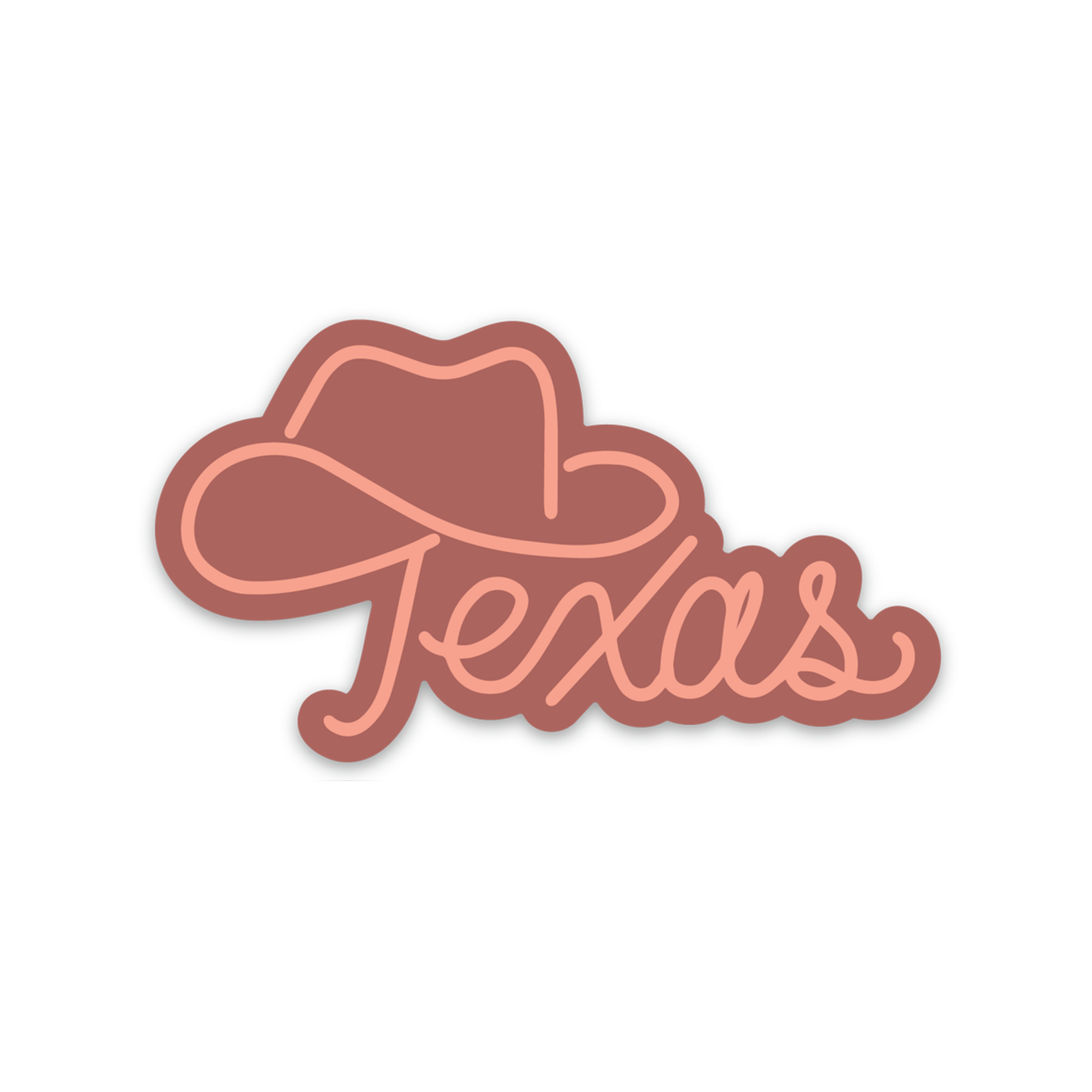 Texas cowboy hat sticker: Blue