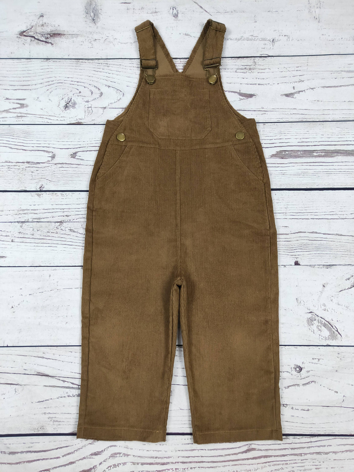 Toddler Brown Corduroy Overalls