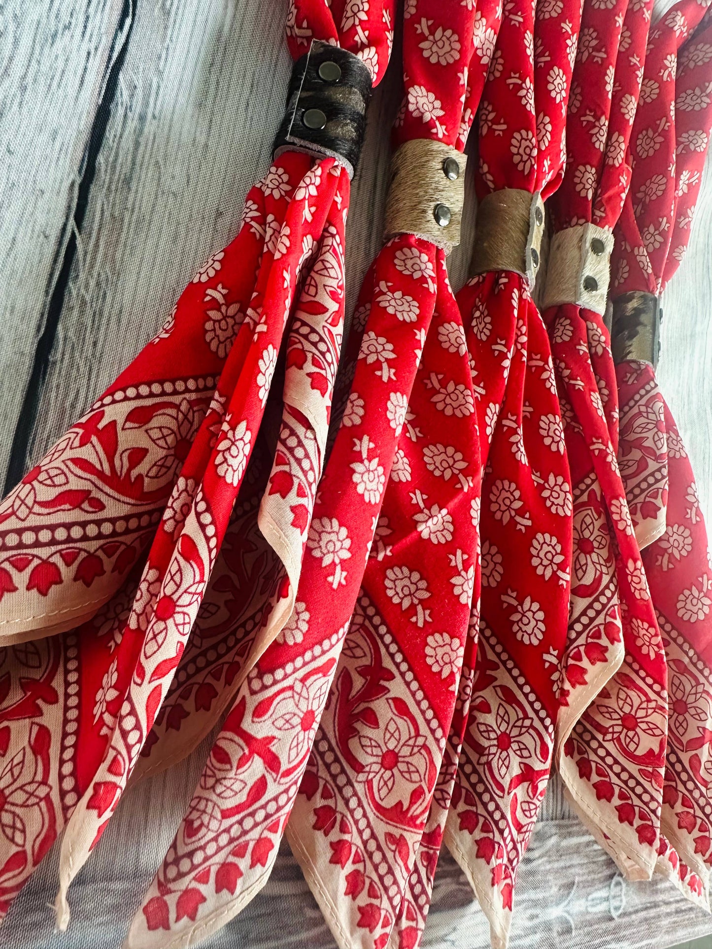 Red Floral Bandanas