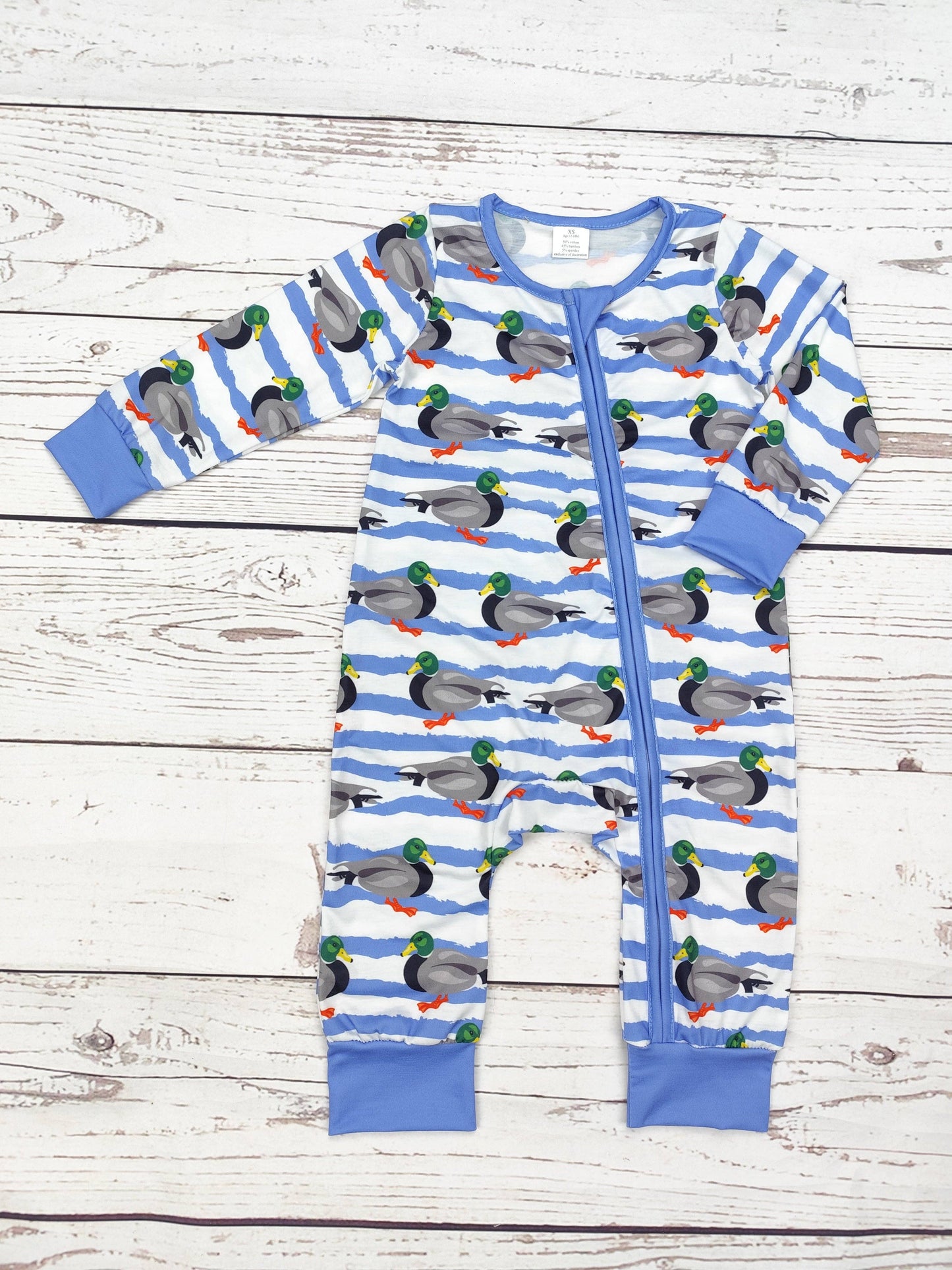 Baby Boy Duck Print Zippy Sleeper: 12-18M
