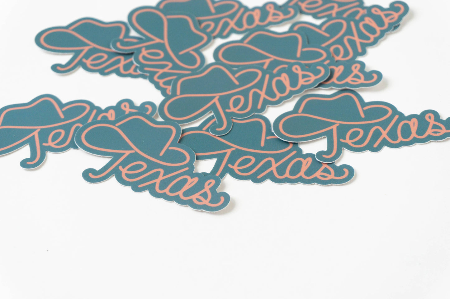 Texas cowboy hat sticker: Blue