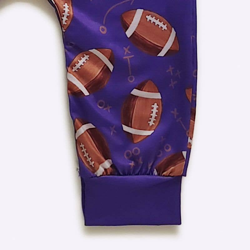 Purple Football Boy Romper