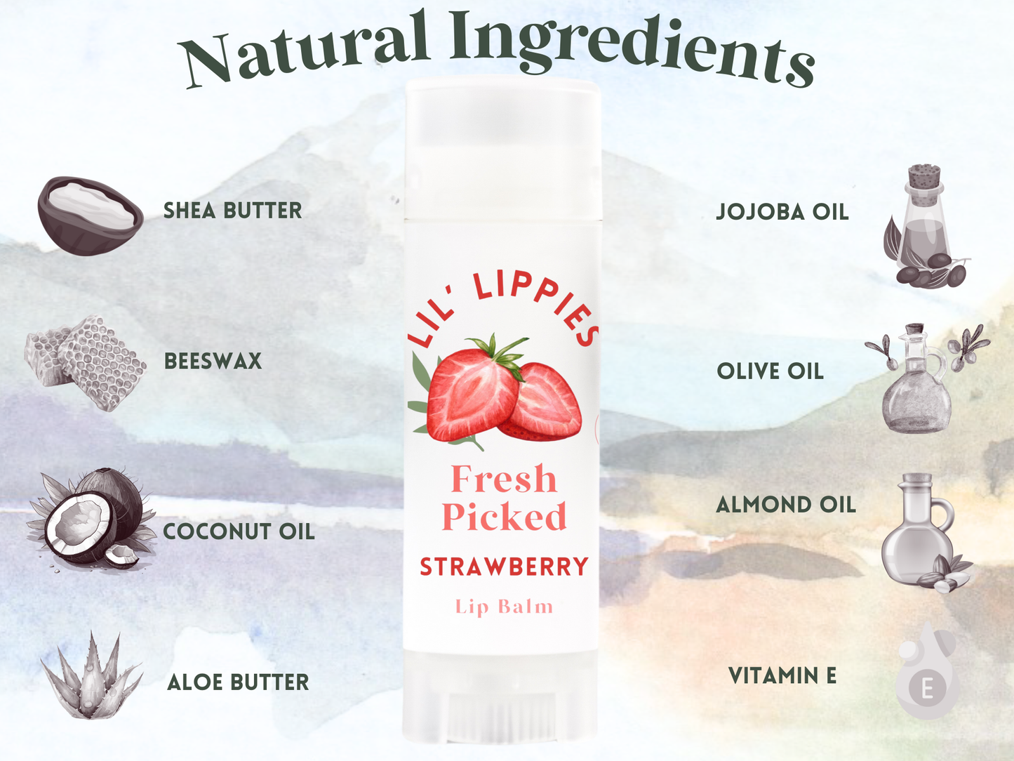 The Little Flower Soap Co - Blueberry Lip Balm - Lil' Lippies Kids