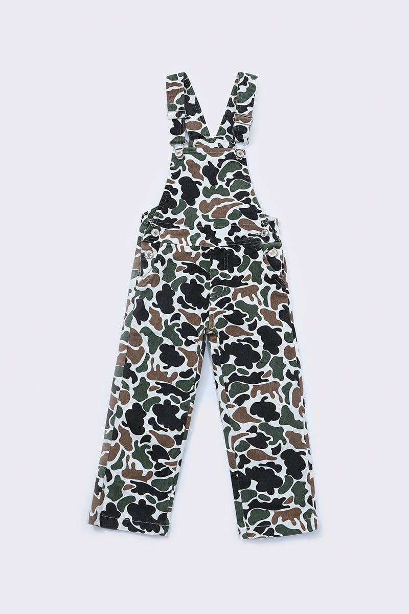 Boy Camouflage Denim Overalls