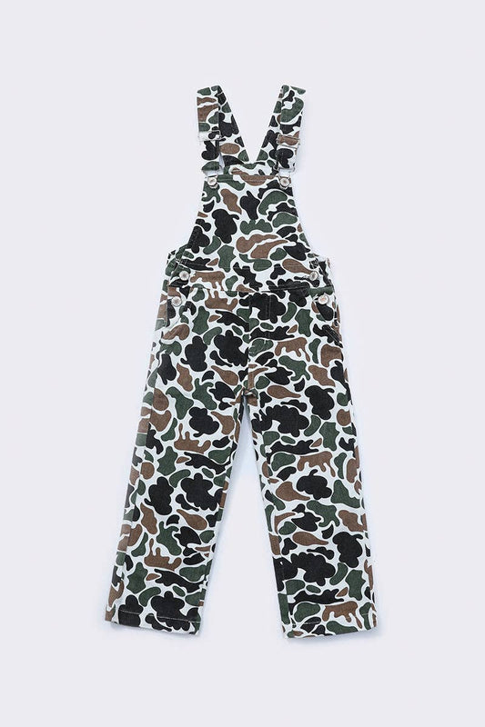 Boy Camouflage Denim Overalls