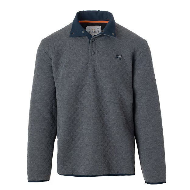 Youth Quilted Pullover in Grey | Fieldstone