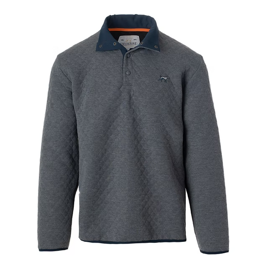 Youth Quilted Pullover in Grey | Fieldstone