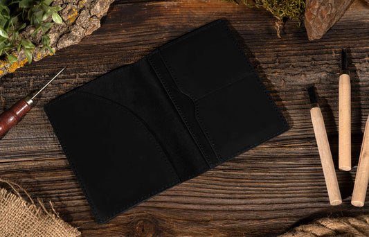 Black Genuine Leather Passport Holder Case | American Leather