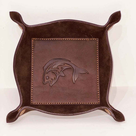 Fish Leather Embossed Valet Tray | The Royal Standard