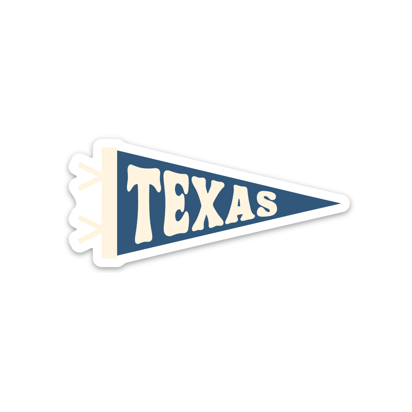 Texas pennant sticker