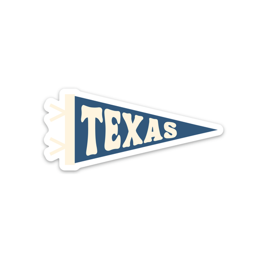 Texas pennant sticker