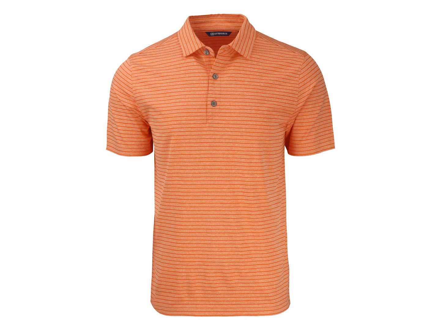 Cutter & Buck Forge Eco Heather Stripe Recycled Mens Polo: College Purple Heather / Large / MCK01303