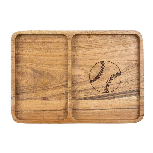 Baseball Etched Wood Valet Tray | The Royal Standard