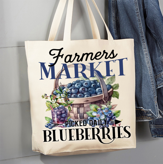 Avery Lane Gifts - Farm Fresh Blueberries  Canvas Tote Bag