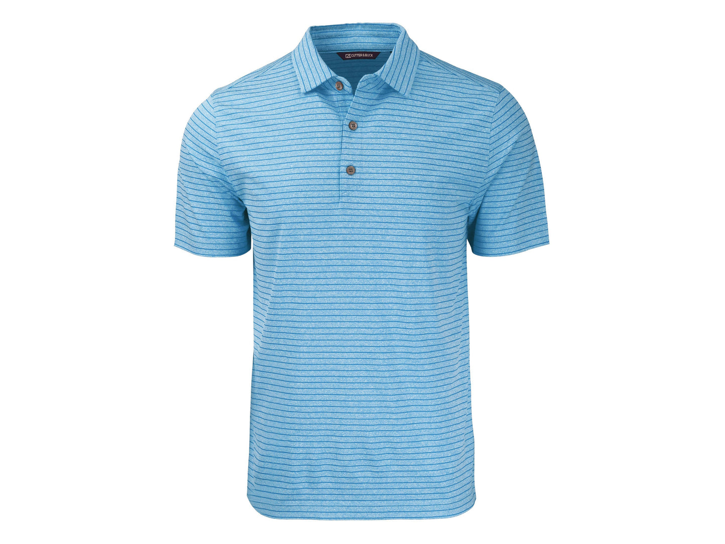 Cutter & Buck Forge Eco Heather Stripe Recycled Mens Polo: College Purple Heather / Medium / MCK01303