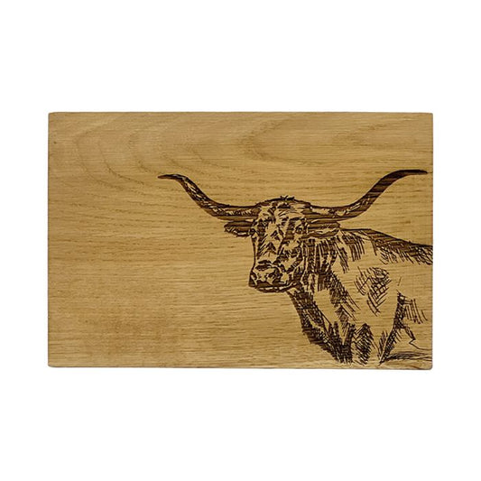 Oak Serving Board in Texas Longhorn | Selbrae