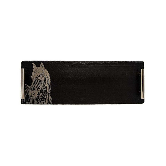 Slate Tray in Horse Print with Handles | Selbrae