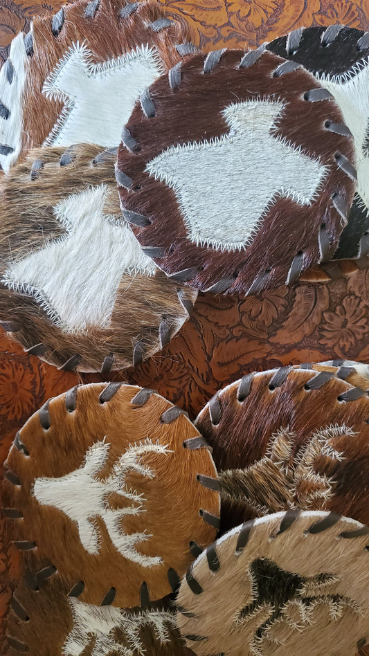 Cowhide Coaster | HL Goods
