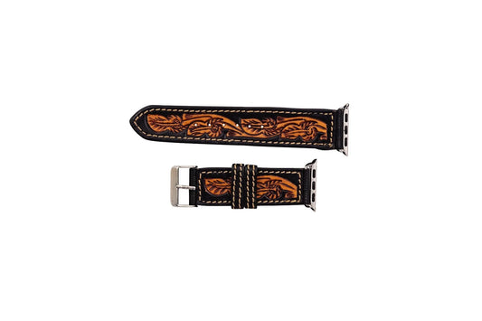 Eagle Mesa Hand-Tooled Leather Watchband | Myra